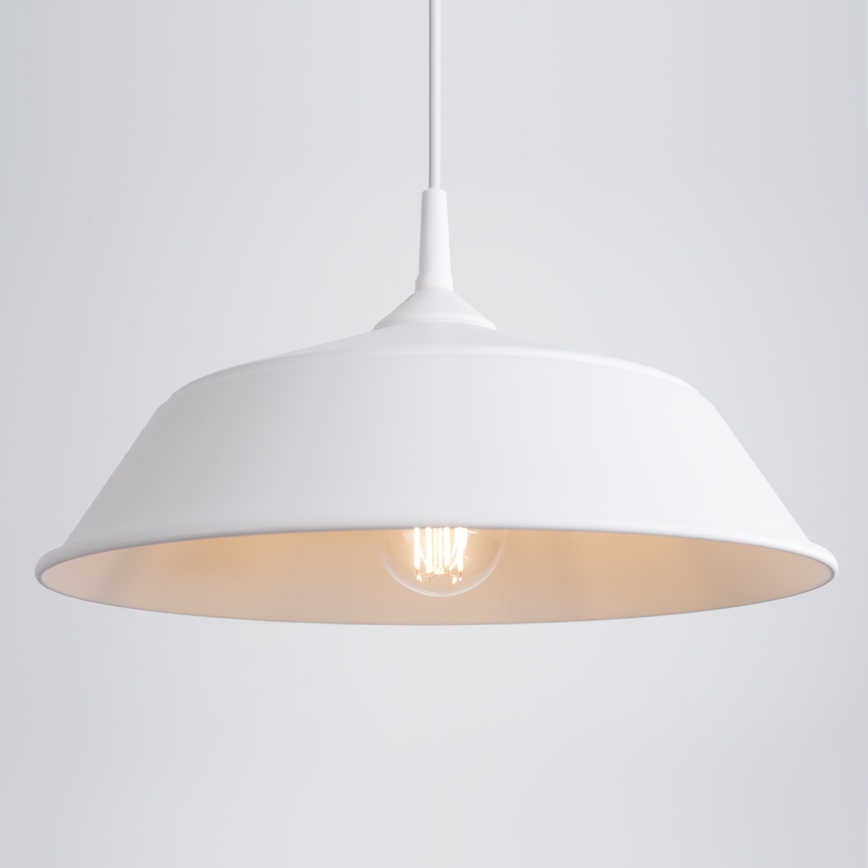 Kattokruunu johdossa FRIKA 1xE27/15W/230V halkaisija 34 cm valkoinen