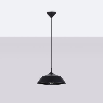 Kattokruunu johdossa FRIKA 1xE27/15W/230V halkaisija 34 cm musta