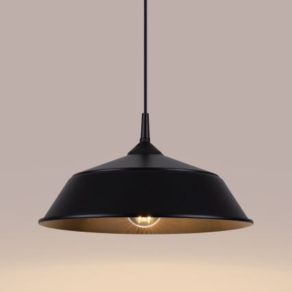 Kattokruunu johdossa FRIKA 1xE27/15W/230V halkaisija 34 cm musta