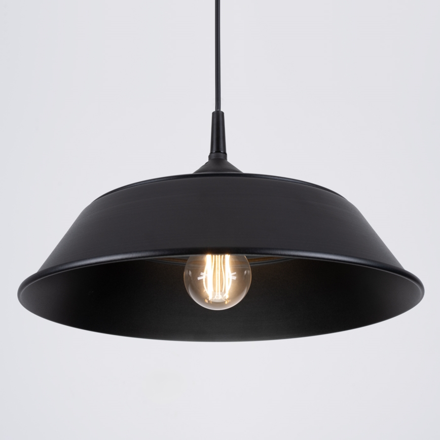Kattokruunu johdossa FRIKA 1xE27/15W/230V halkaisija 34 cm musta