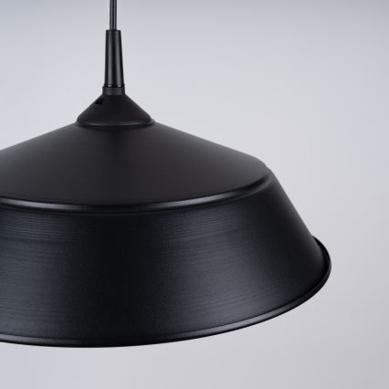 Kattokruunu johdossa FRIKA 1xE27/15W/230V halkaisija 34 cm musta