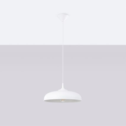 Kattokruunu johdossa GINA 1xE27/15W/230V halkaisija 38 cm valkoinen