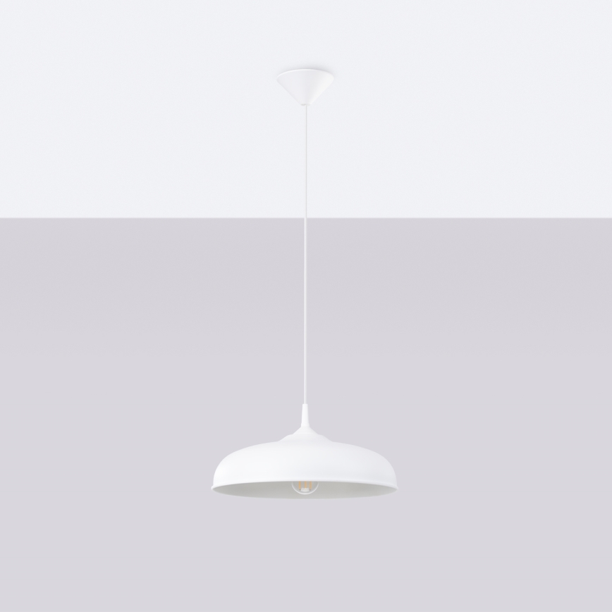 Kattokruunu johdossa GINA 1xE27/15W/230V halkaisija 38 cm valkoinen