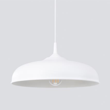 Kattokruunu johdossa GINA 1xE27/15W/230V halkaisija 38 cm valkoinen