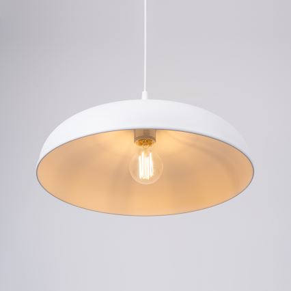 Kattokruunu johdossa GINA 1xE27/15W/230V halkaisija 38 cm valkoinen