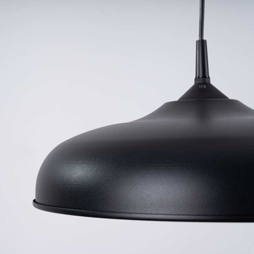 Kattokruunu johdossa GINA 1xE27/15W/230V halkaisija 38 cm musta