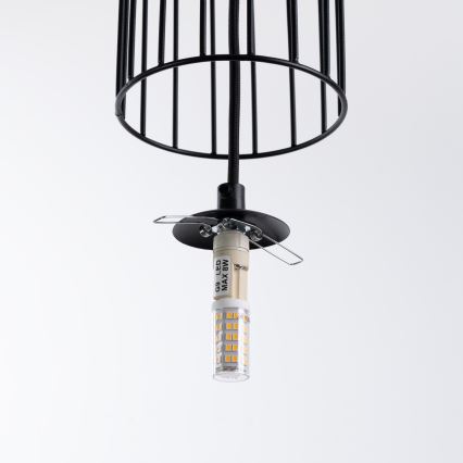 Kattokruunu johdossa BRINA 1xG9/8W/230V musta