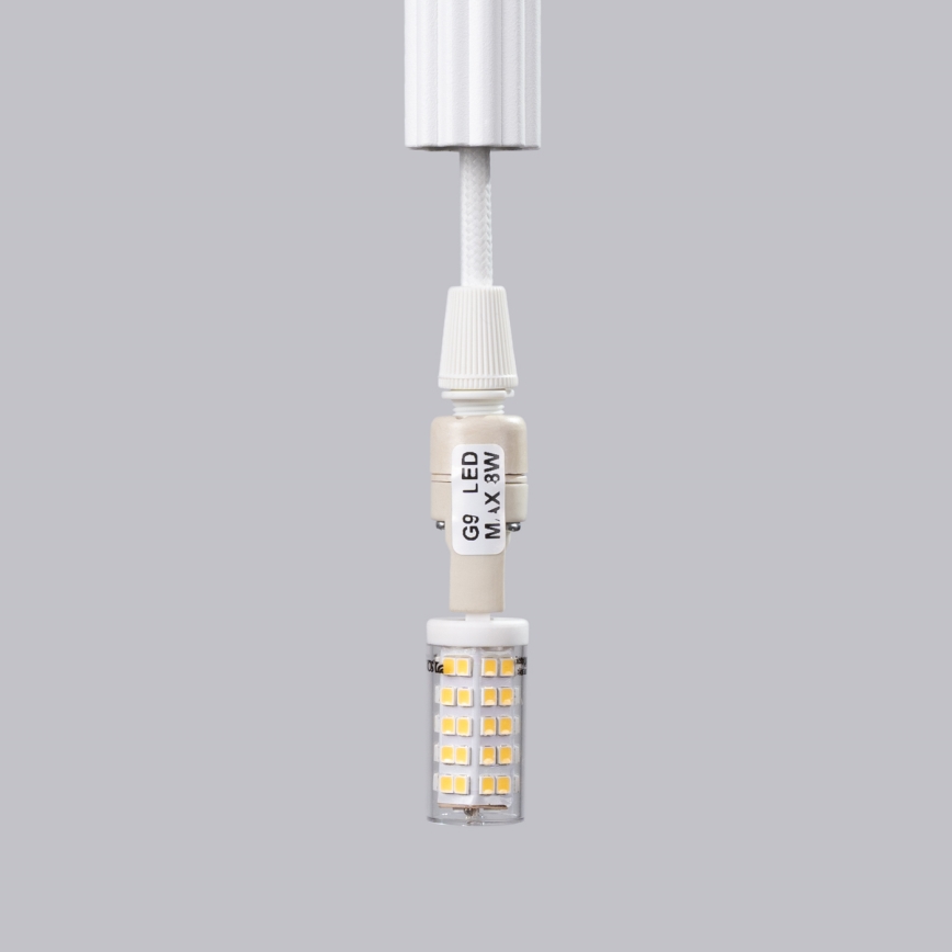 Kattokruunu johdossa ARCHE 1xG9/8W/230V valkoinen
