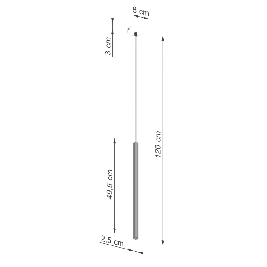 Kattokruunu johdossa ARCHE 1xG9/8W/230V musta