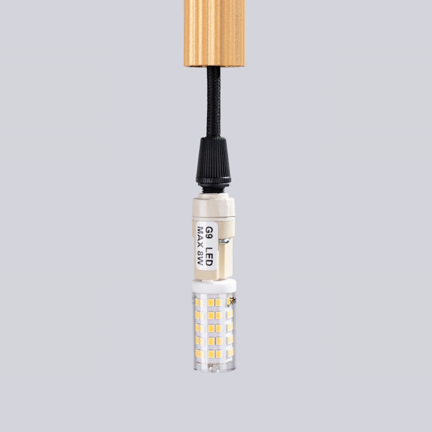 Kattokruunu johdossa ARCHE 3xG9/8W/230V kulta