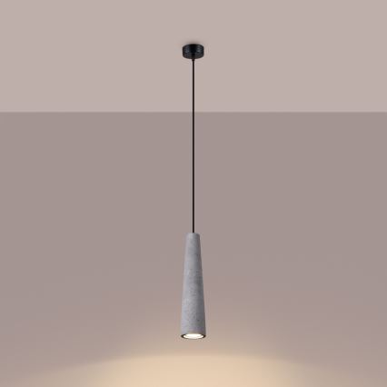 Kattokruunu johdossa ELECTRA 1xGU10/10W/230V betoni/harmaa