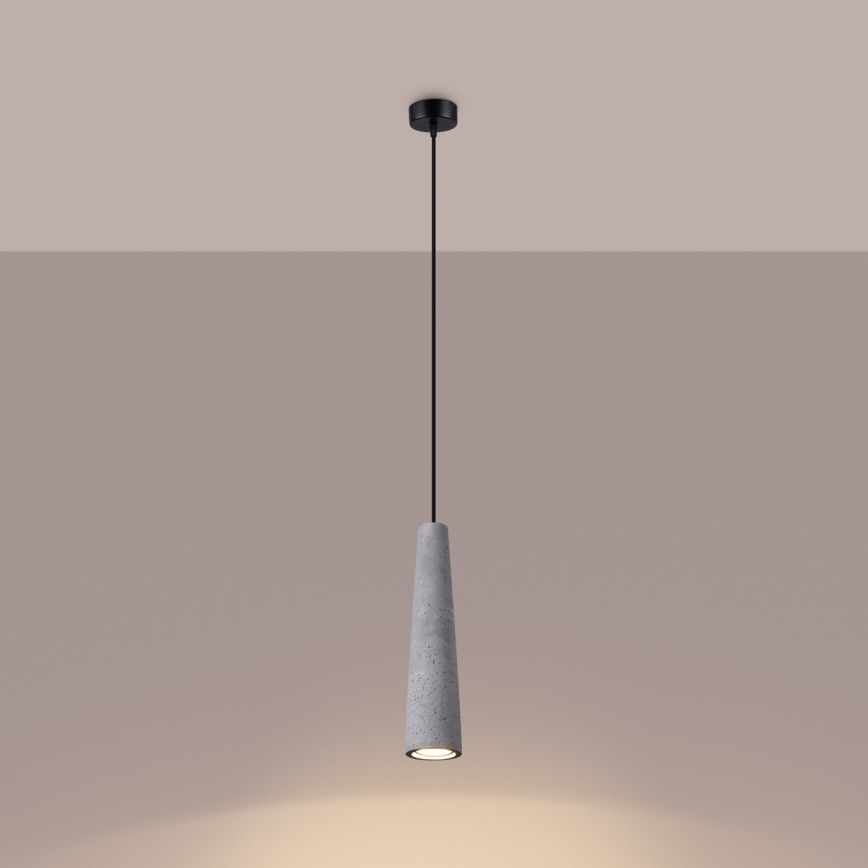 Kattokruunu johdossa ELECTRA 1xGU10/10W/230V betoni/harmaa