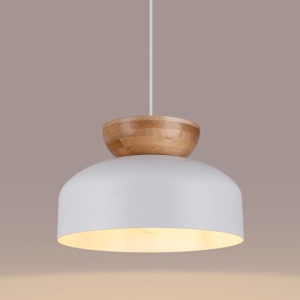 Kattokruunu johdossa MARION 1xE27/15W/230V halkaisija 29,5 cm valkoinen