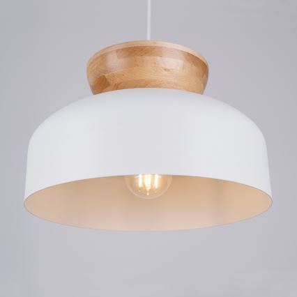 Kattokruunu johdossa MARION 1xE27/15W/230V halkaisija 29,5 cm valkoinen