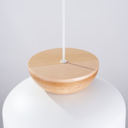 Kattokruunu johdossa MARION 1xE27/15W/230V halkaisija 29,5 cm valkoinen