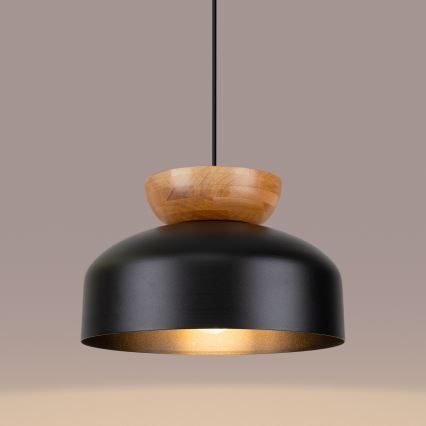 Kattokruunu johdossa MARION 1xE27/15W/230V halkaisija 29,5 cm musta