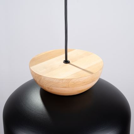 Kattokruunu johdossa MARION 1xE27/15W/230V halkaisija 29,5 cm musta