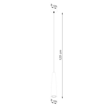 Kattokruunu johdossa ELECTRA 1xGU10/10W/230V betoni/musta