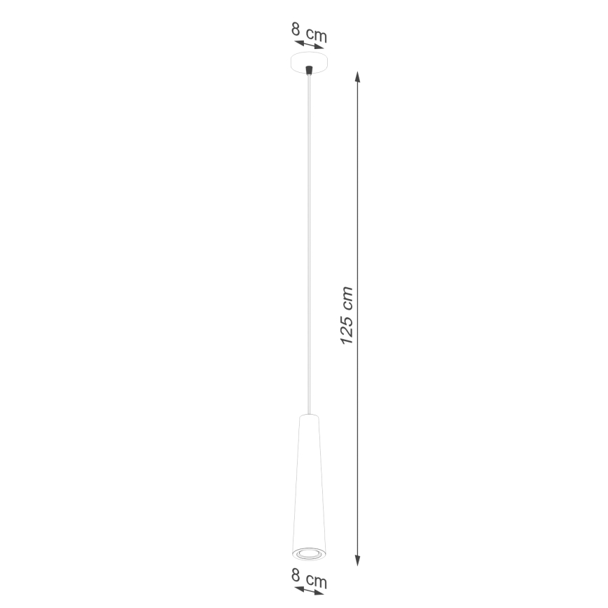 Kattokruunu johdossa ELECTRA 1xGU10/10W/230V betoni/musta