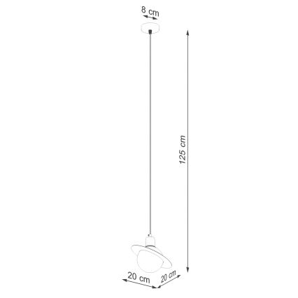 Kattokruunu johdossa HYPERION 1xG9/8W/230V musta
