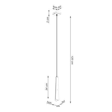 Kattokruunu johdossa PRYSM 1xG9/8W/230V musta