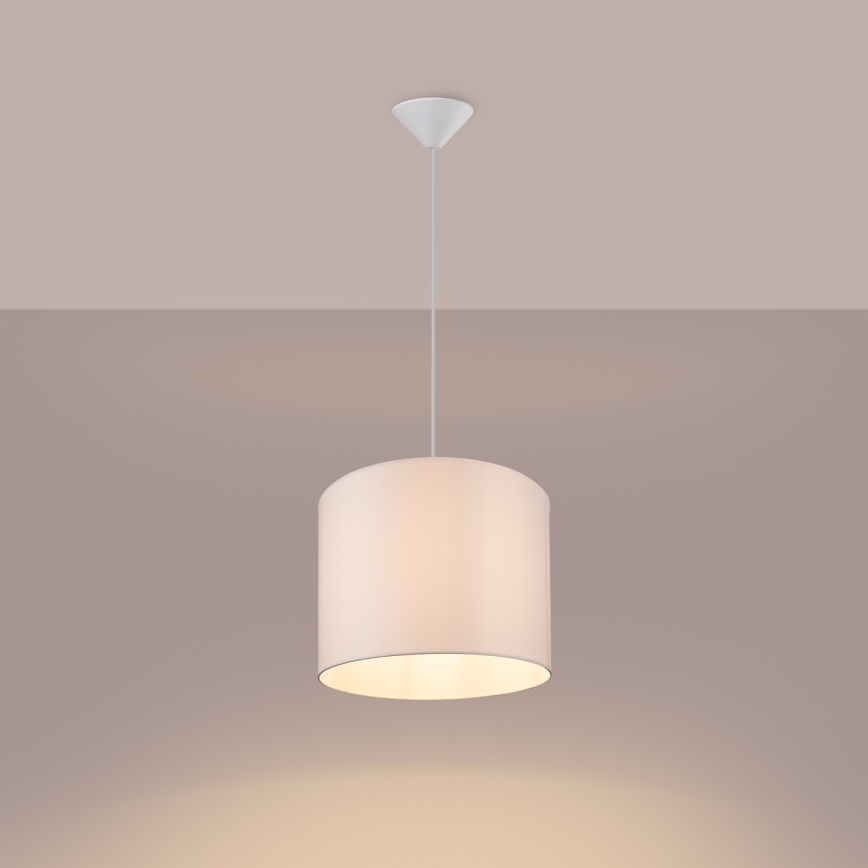 Kattokruunu johdossa NOVA 1xE27/15W/230V halkaisija 30 cm valkoinen