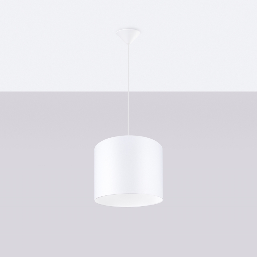 Kattokruunu johdossa NOVA 1xE27/15W/230V halkaisija 30 cm valkoinen