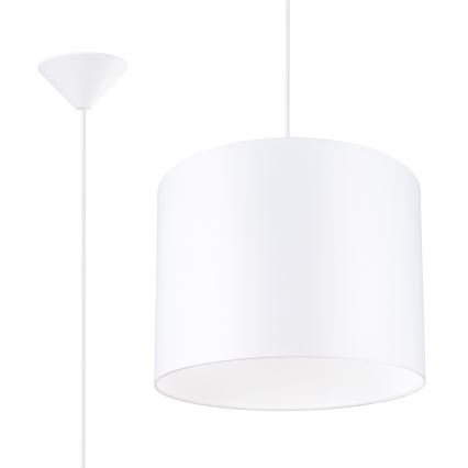 Kattokruunu johdossa NOVA 1xE27/15W/230V halkaisija 30 cm valkoinen