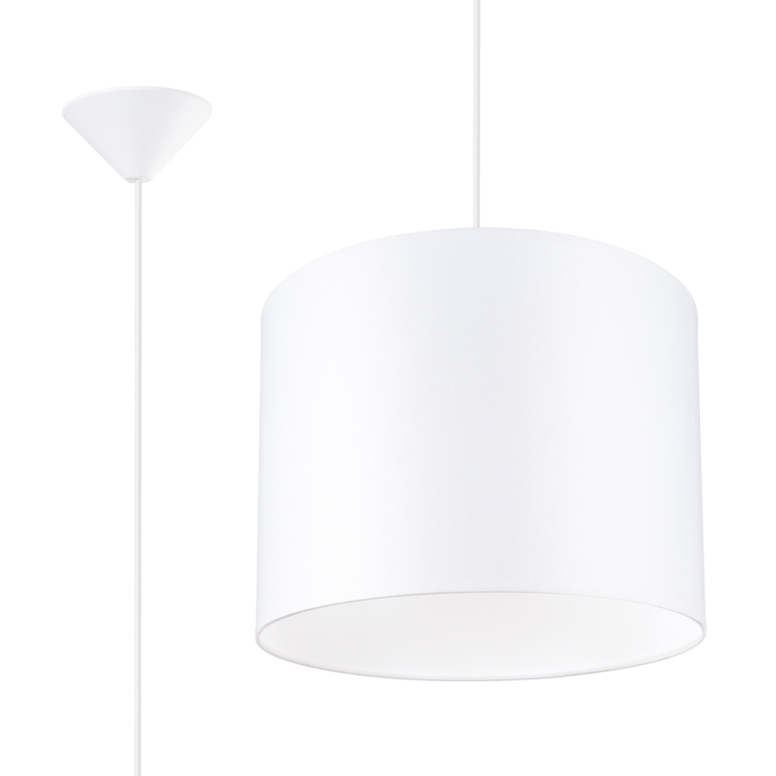 Kattokruunu johdossa NOVA 1xE27/15W/230V halkaisija 30 cm valkoinen