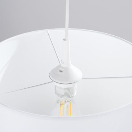 Kattokruunu johdossa NOVA 1xE27/15W/230V halkaisija 30 cm valkoinen