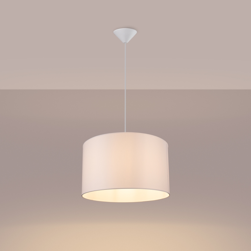 Kattokruunu johdossa NOVA 1xE27/15W/230V halkaisija 40 cm valkoinen