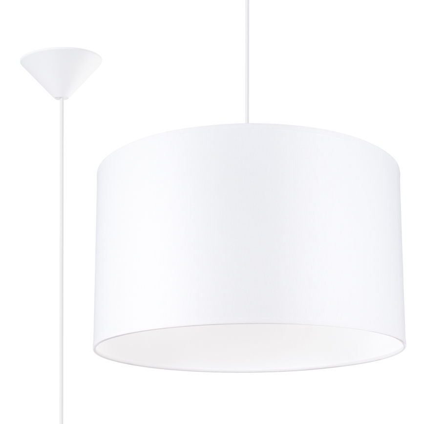 Kattokruunu johdossa NOVA 1xE27/15W/230V halkaisija 40 cm valkoinen