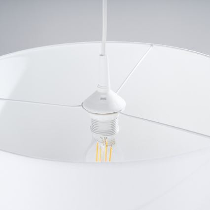 Kattokruunu johdossa NOVA 1xE27/15W/230V halkaisija 40 cm valkoinen
