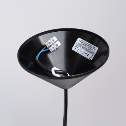 Kattokruunu johdossa NOVA 1xE27/15W/230V halkaisija 30 cm musta