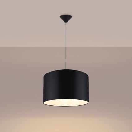 Kattokruunu johdossa NOVA 1xE27/15W/230V halkaisija 40 cm musta