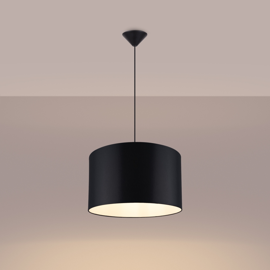 Kattokruunu johdossa NOVA 1xE27/15W/230V halkaisija 40 cm musta