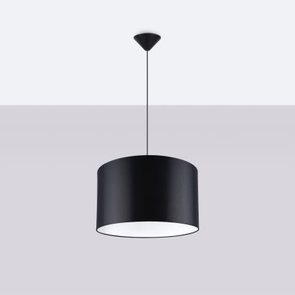 Kattokruunu johdossa NOVA 1xE27/15W/230V halkaisija 40 cm musta