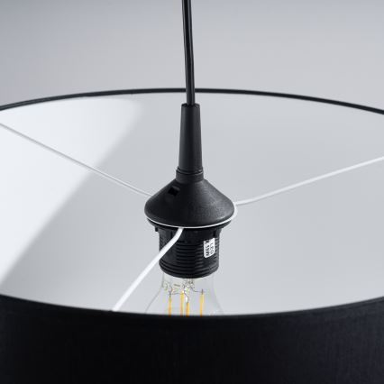 Kattokruunu johdossa NOVA 1xE27/15W/230V halkaisija 40 cm musta