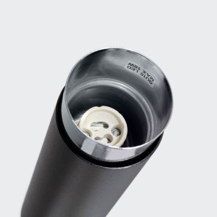 Kohdevalo NERO 1xGU10/10W/230V 12,5 cm musta/kiiltävä kromi