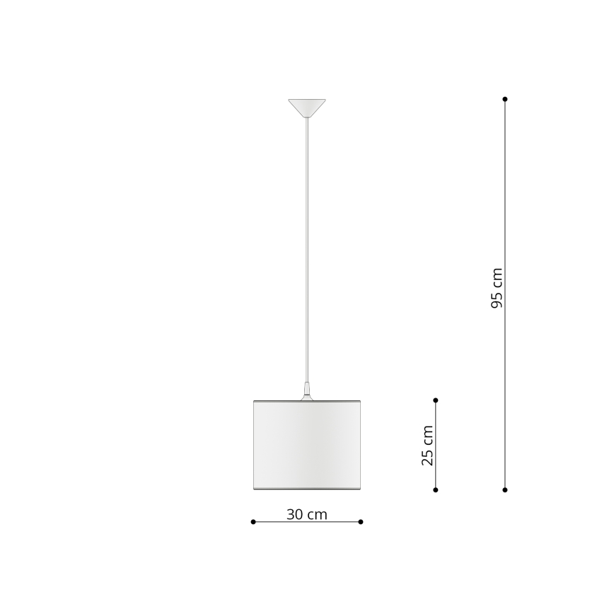 Lasten riipuskattokruunu johdossa UNICORN 1xE27/15W/230V halkaisija 30 cm yksisarvinen