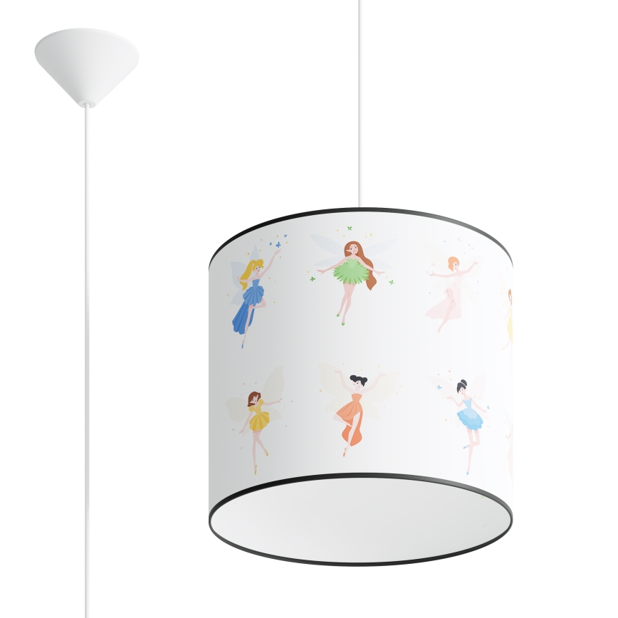 Lasten riipuskattokruunu johdossa FAIRY 1xE27/15W/230V halkaisija 30 cm keiju