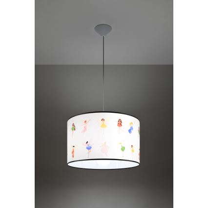 Lasten riipuskattokruunu johdossa FAIRY 1xE27/15W/230V halkaisija 40 cm keiju