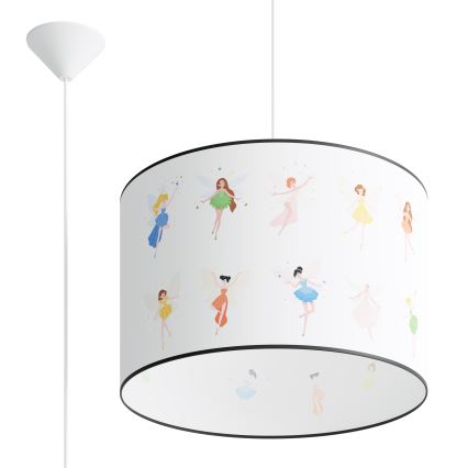 Lasten riipuskattokruunu johdossa FAIRY 1xE27/15W/230V halkaisija 40 cm keiju