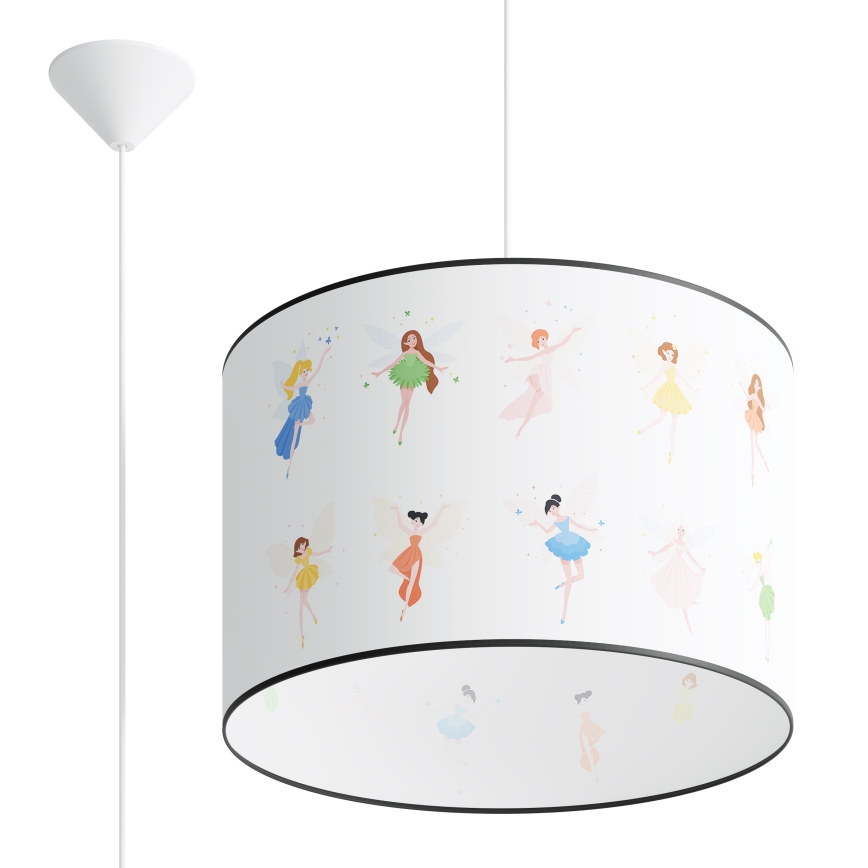Lasten riipuskattokruunu johdossa FAIRY 1xE27/15W/230V halkaisija 40 cm keiju