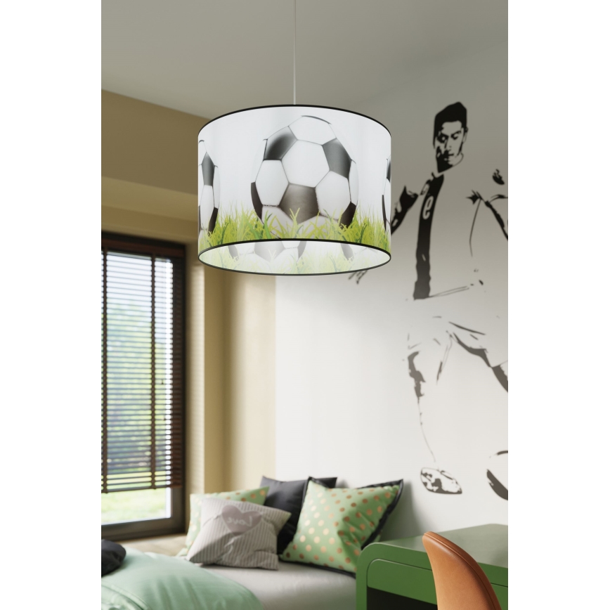 Lasten riipuskattokruunu johdossa FOOTBALL 1xE27/15W/230V halkaisija 40 cm jalkapallo