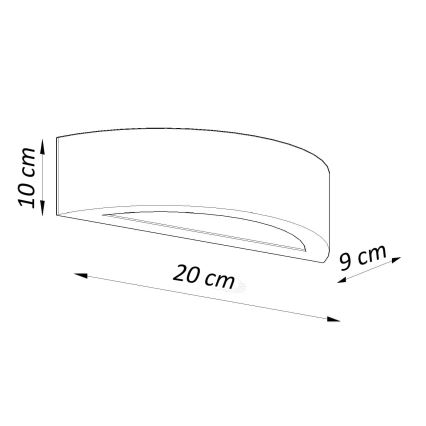 Seinävalaisin ATENA 1xE27/15W/230V 20 cm valkoinen