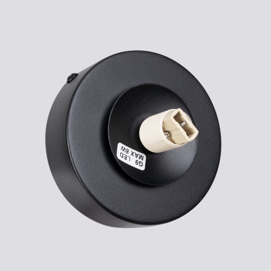 Seinävalaisin YOLI 1xG9/8W/230V musta