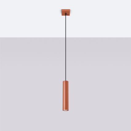 Kattokruunu johdossa LAGOS 1xGU10/10W/230V punainen