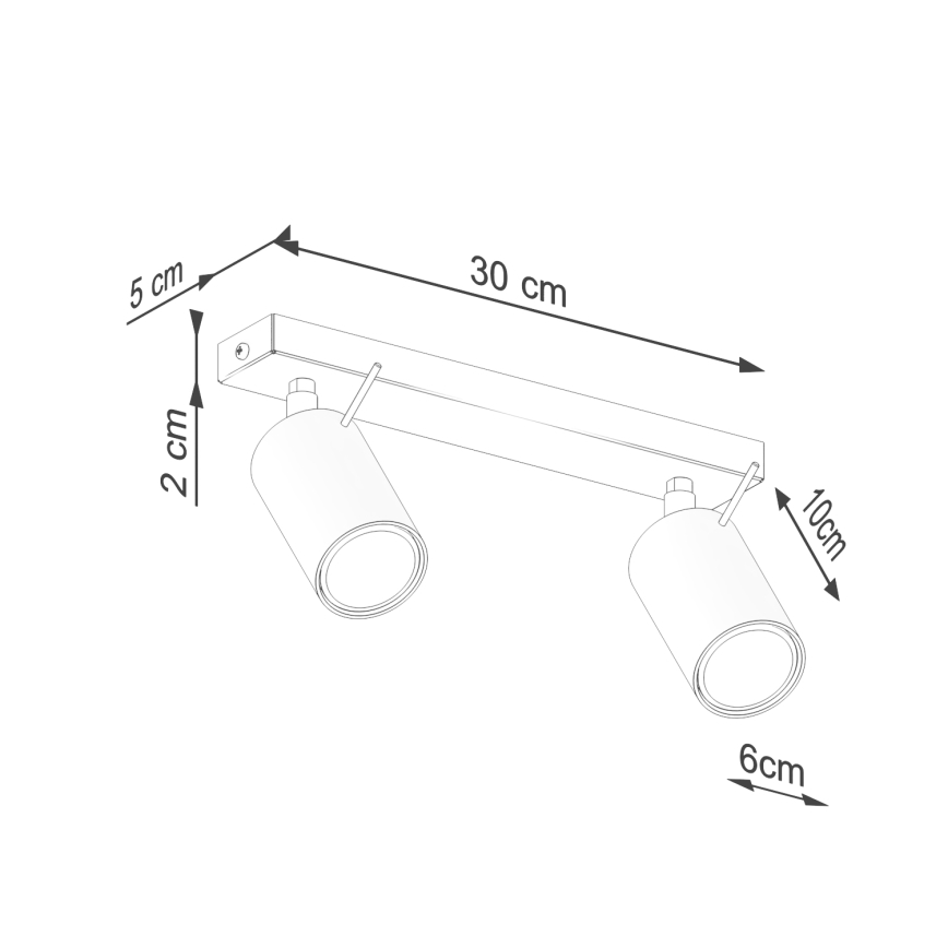 Kohdevalo RING 2xGU10/10W/230V kerma