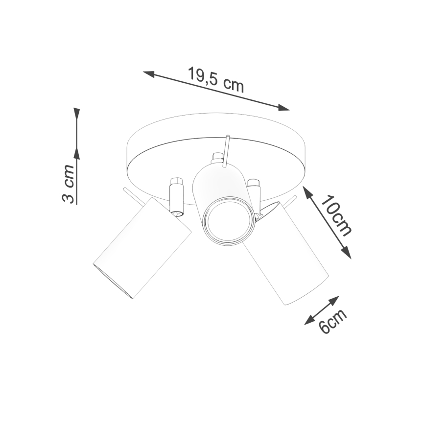 Kohdevalo RING 3xGU10/10W/230V kerma
